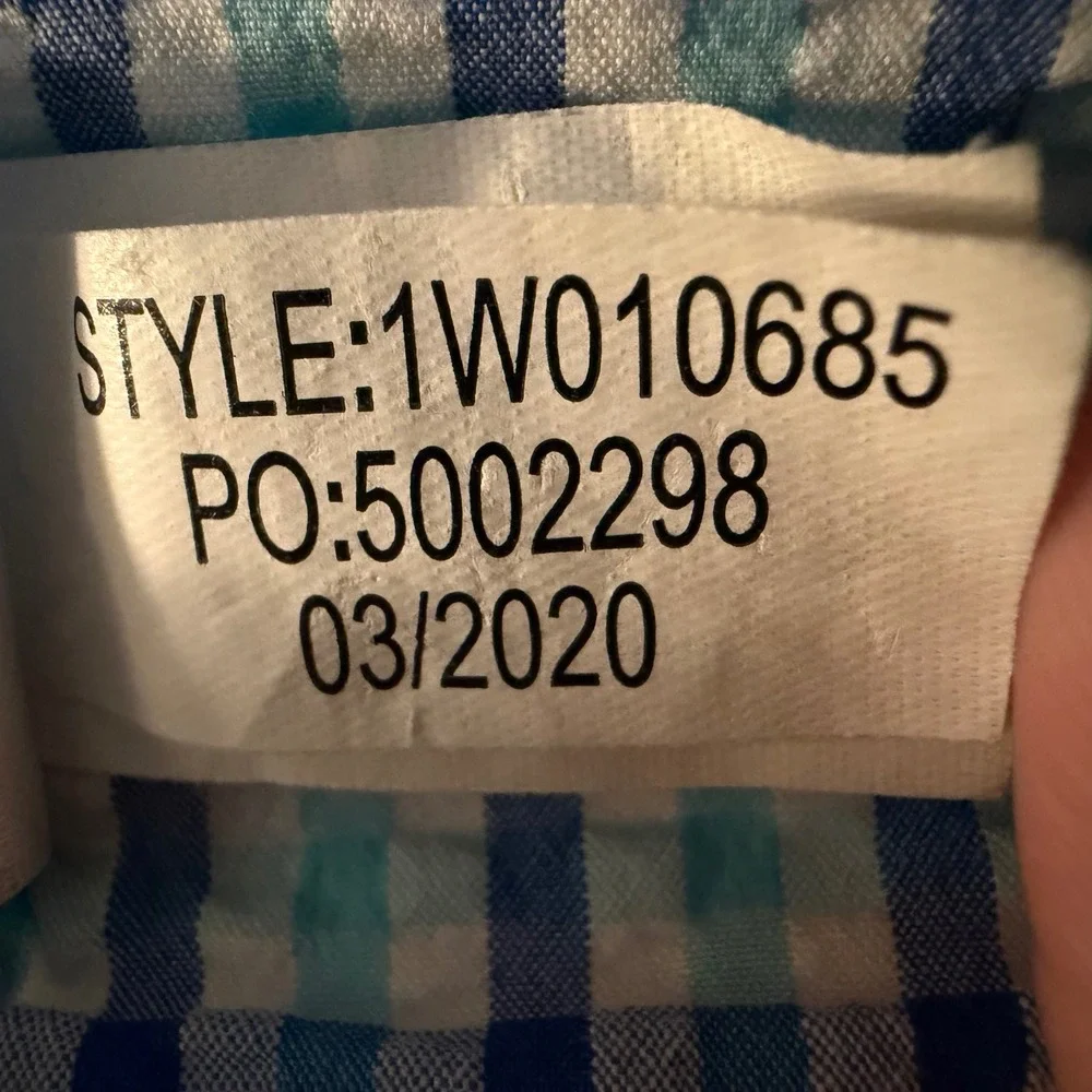 Vineyard Vines Mens Classic Fit‎ Tucker Shirt Blue Green Plaid Size 2XB 1W010685